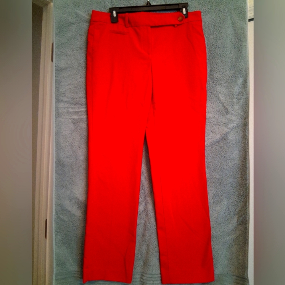 LOFT Bright Red Straight Leg Trousers